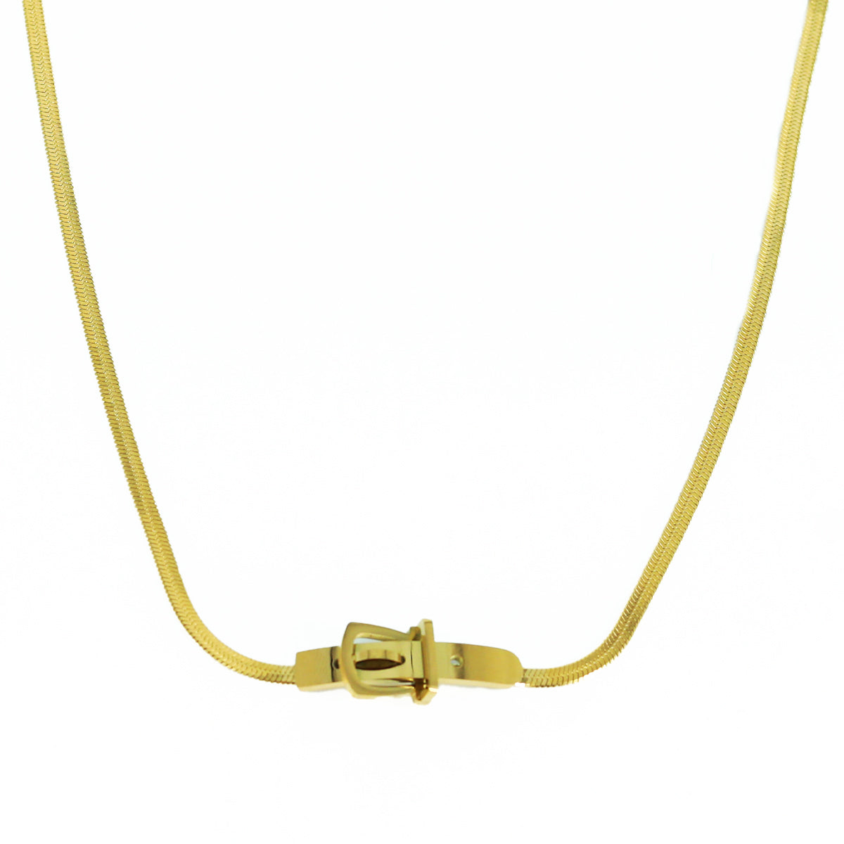 Anti-tarnish plain gold chain in unique design