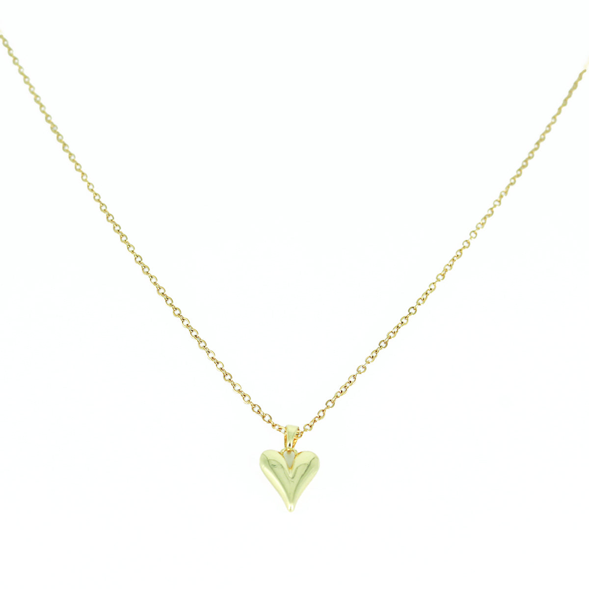 Heart-shaped charm, expertly crafted in a radiant gold finish.