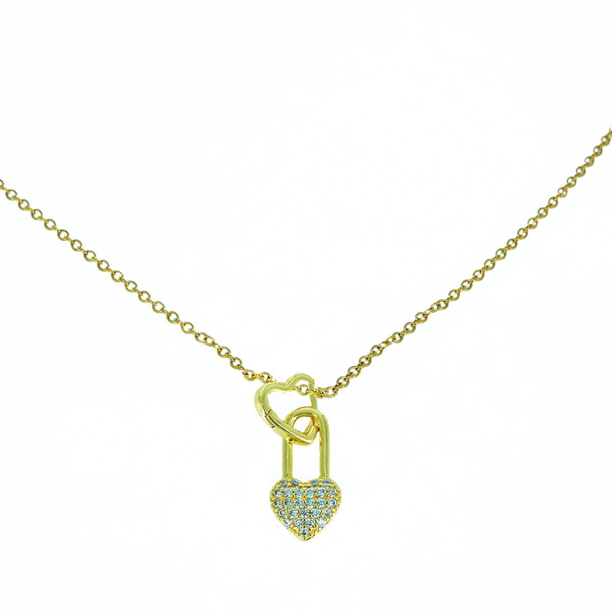 Intricate lock design pendant adding an edgy touch