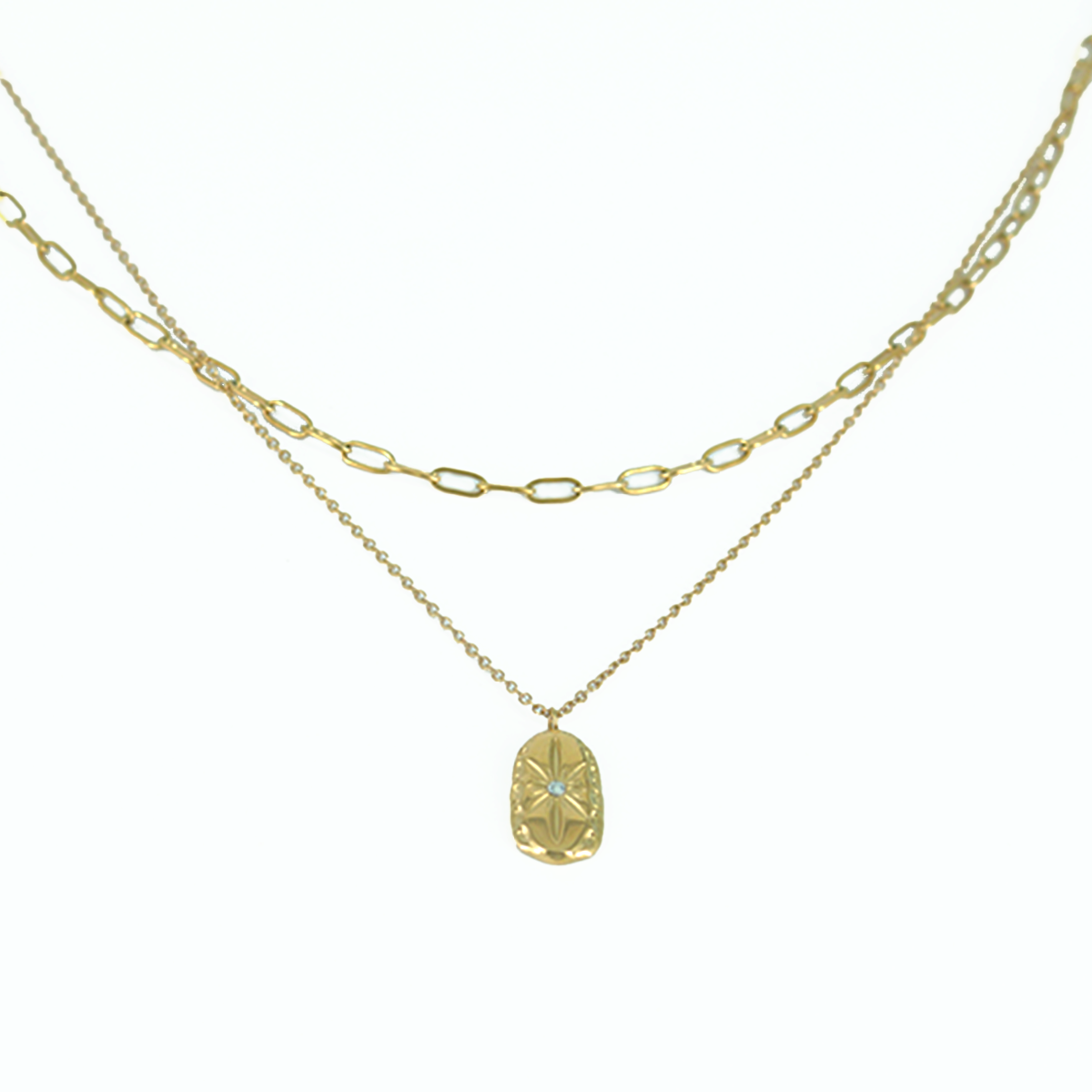 Dual design chain with intricate charm