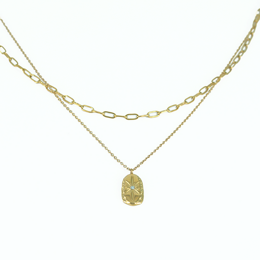 Dual design chain with intricate charm